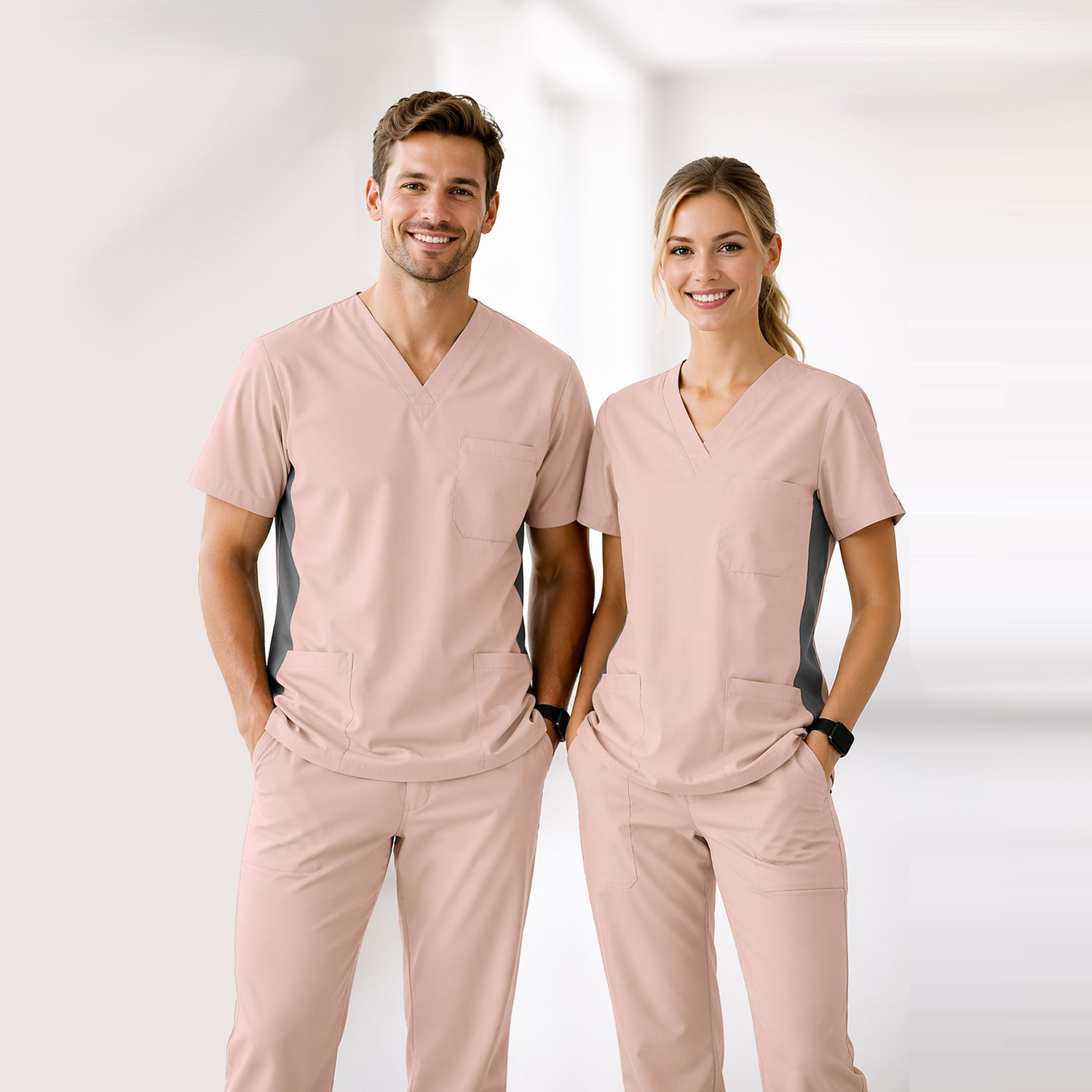 Hito Scrubs in Peach
