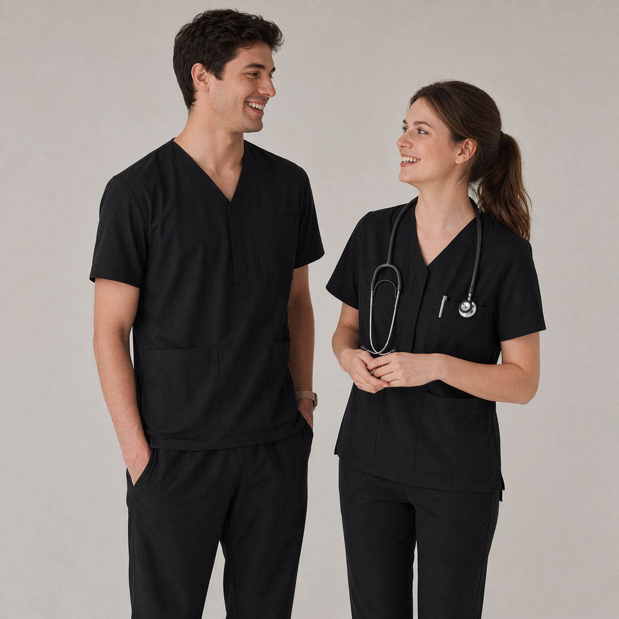 Hito Scrubs in Black