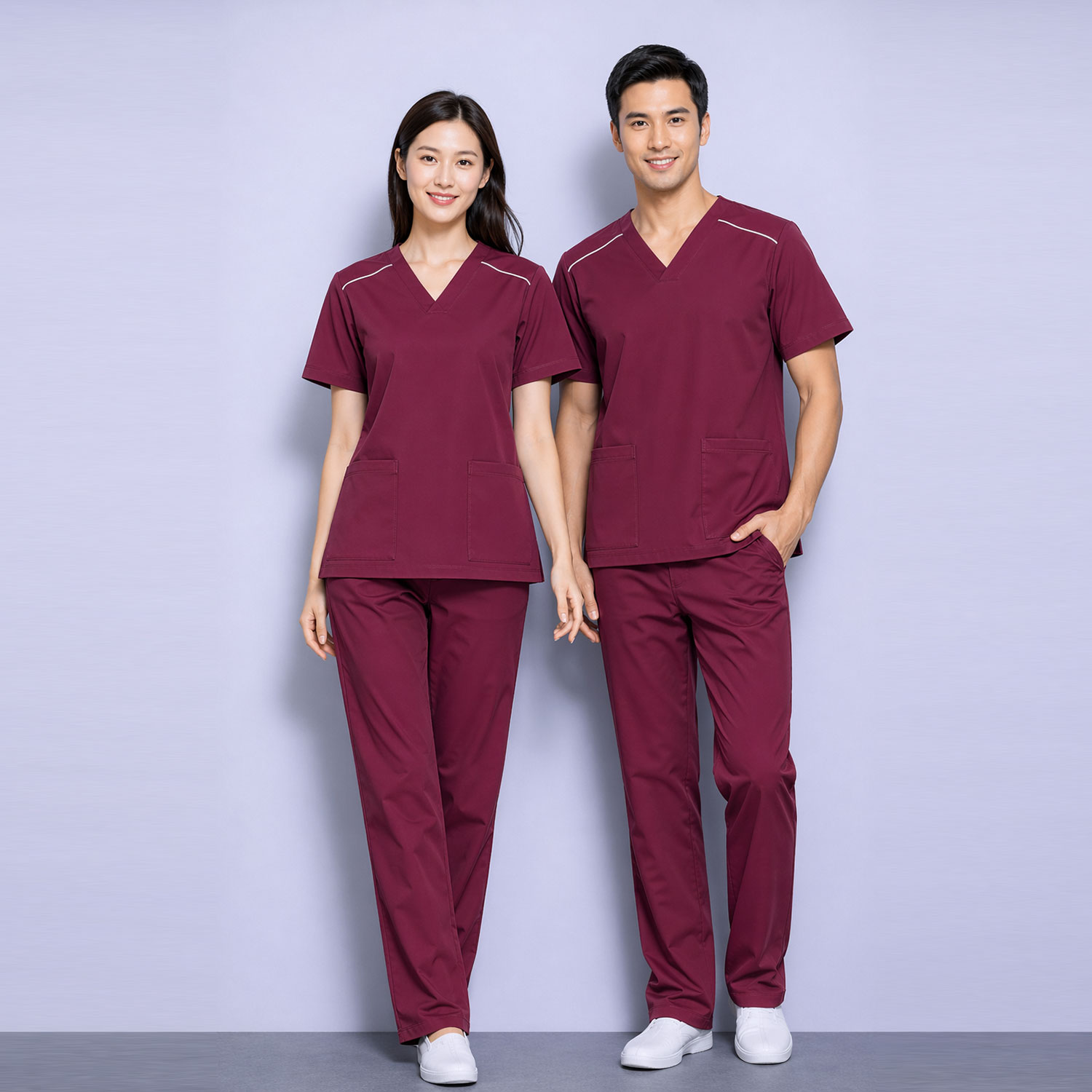 Hito Scrubs in Burgundy