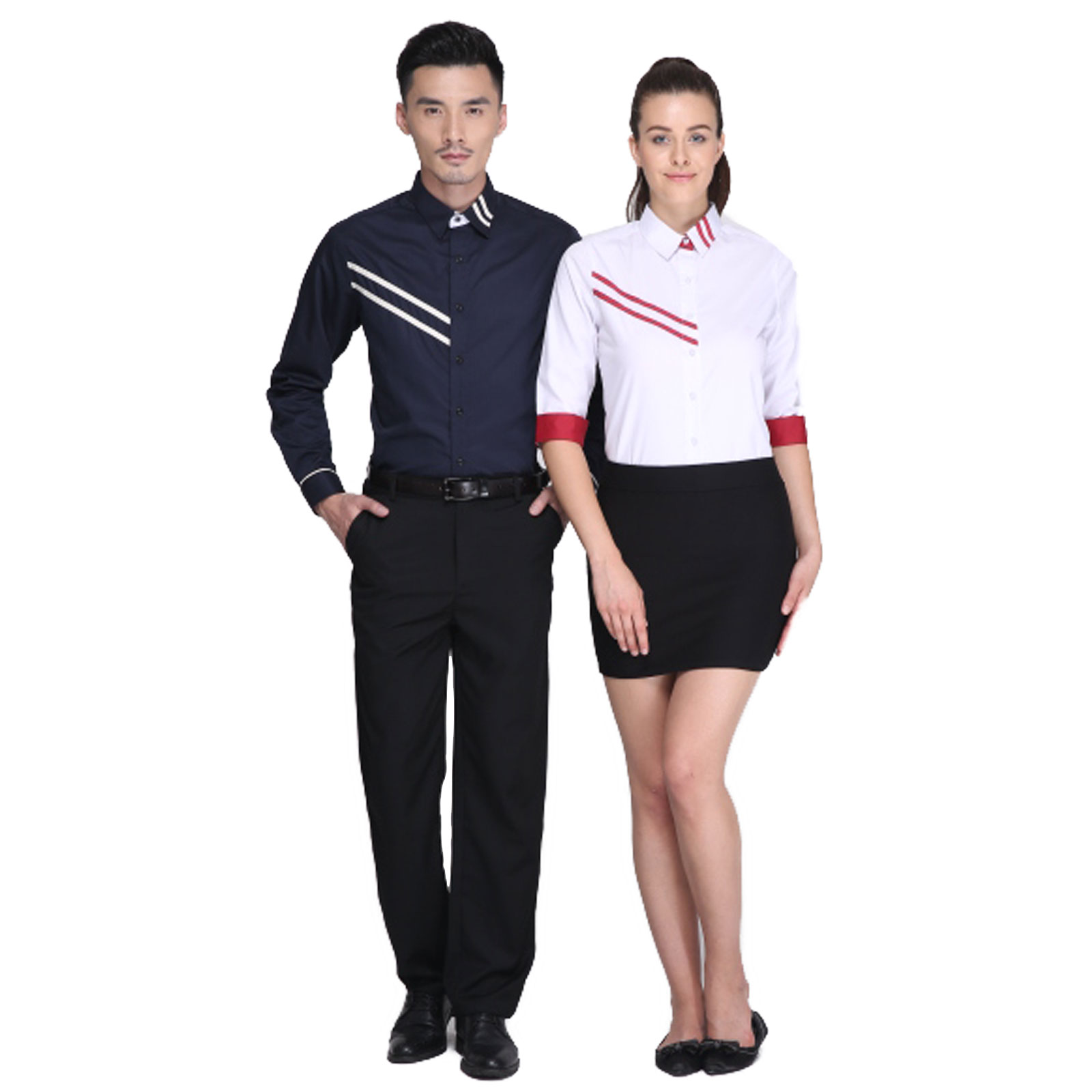 PV004 Regular Fit Long-Sleeve Shirt/¾ Sleeve Blouse